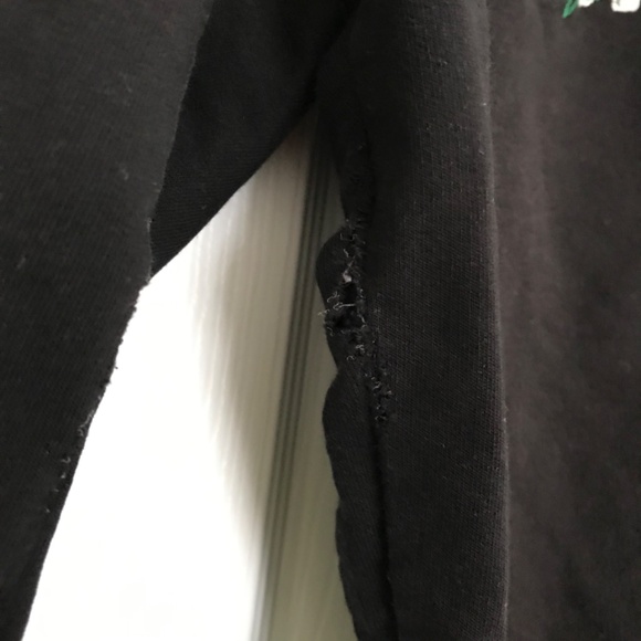 Y2K 360 SURF Love Surf California Low Rise Capri Pants S Black Rainbow Heart - Picture 3 of 12